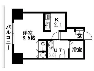 レジディア大通西【9階】の間取り