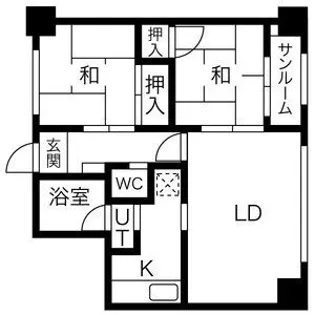 朝日レジデンス【613号室】の間取り