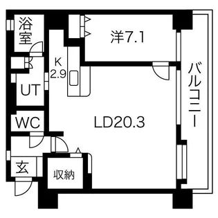 SーFORT中島公園【5階】の間取り