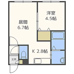 グランドヒルズ【4階】の間取り