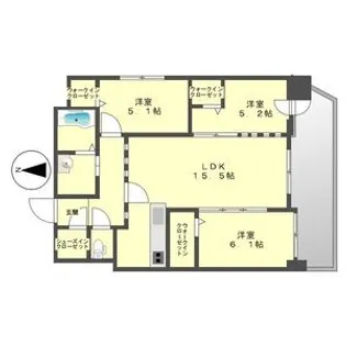 メゾン・クー・ドゥ・クールⅦ【7階】の間取り