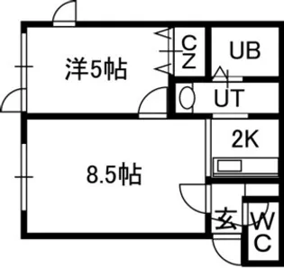 プラッツ南16条【00201号室】の間取り