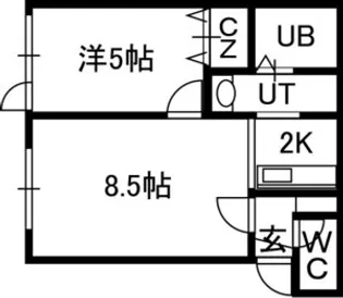 プラッツ南16条【00203号室】の間取り