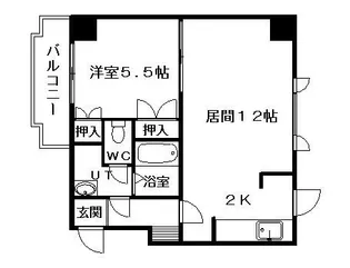 プラザ中島公園【00701号室】の間取り
