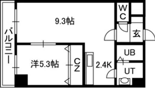 エステラ南3条館A【00901号室】の間取り