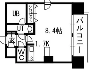 クレジデンス札幌・南4条【00305号室】の間取り