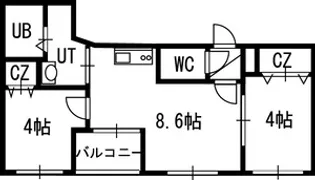 クラッセ知事公館前【00203号室】の間取り