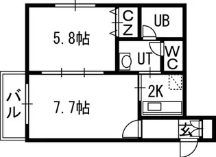 ミュプレ円山公園【00110号室】の間取り