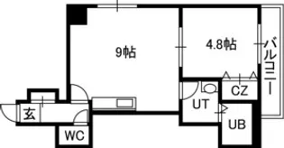 AZZURRI GARDEN山鼻【00205号室】の間取り