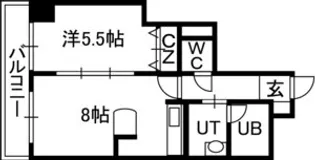 ノースアージュ中島公園【00502号室】の間取り