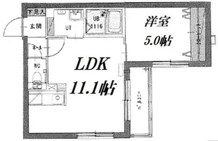キャメロットコート桑園【4階】の間取り