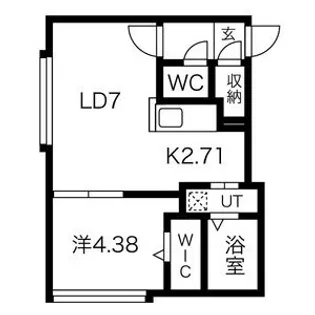 LUXE 山鼻【1階】の間取り