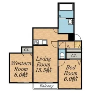 クラリス南10条【401号室】の間取り