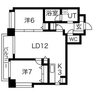 ノヴァ知事公館前【3階】の間取り