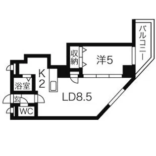 パークヒルズ円山【8階】の間取り