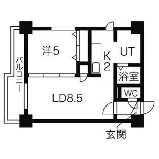 パークヒルズ円山【805号室】の間取り