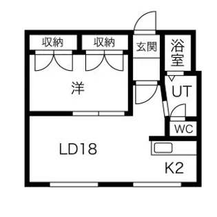 レジデンスふれあい【106号室】の間取り