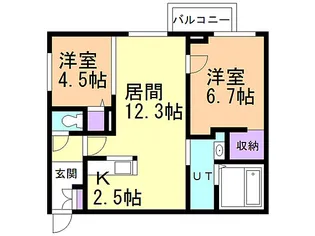 ラヴェーラ裏参道【1階】の間取り