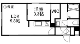 1LDKの間取り画像