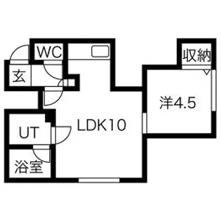 オール北大前【1階】の間取り