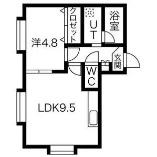 MAJESTIC北郷 弐番館【2階】の間取り