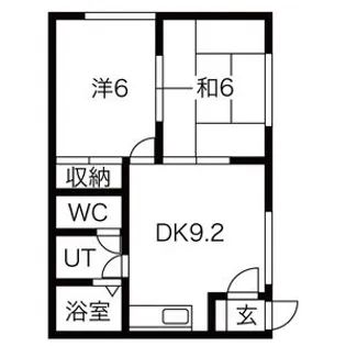 サッポロフラワーハイツ【101号室】の間取り