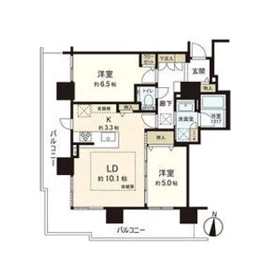 ブランズタワーアイム札幌大通公園【2階】の間取り