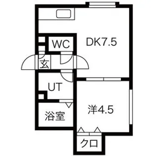 ホワイティ豊平【2階】の間取り