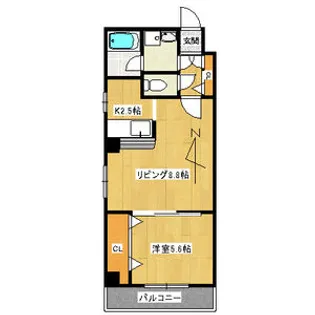 エステラ六番館【1階】の間取り