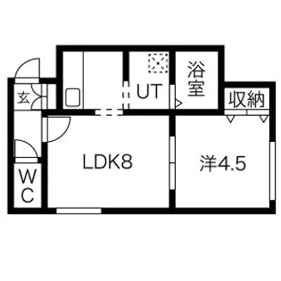ヴェルデュール中央【202号室】の間取り