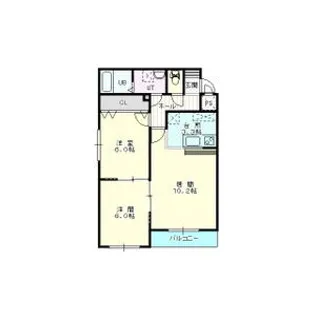 ライフ南11【3階】の間取り