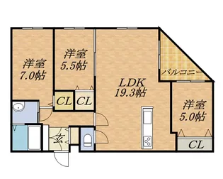 CACAO円山【3階】の間取り