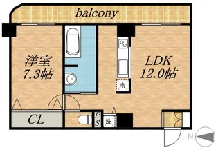 AMSTOWER南6条【18階】の間取り