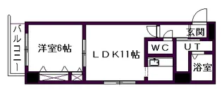 フォレスト円山【6階】の間取り