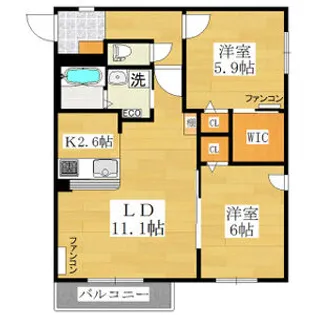 キャルム クラス【2階】の間取り