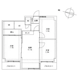 フロンティア山鼻【6階】の間取り