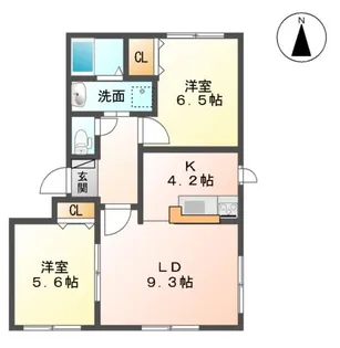 ファミル山鼻【201号室】の間取り