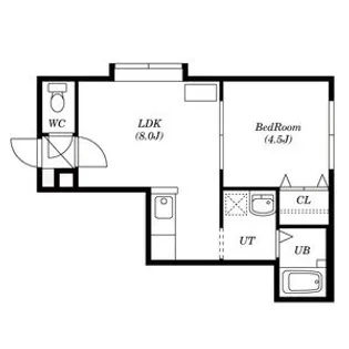 アヴァンティ北円山【201号室】の間取り