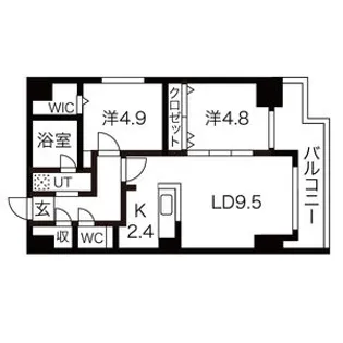 EFFECT YAMAHANA【9階】の間取り