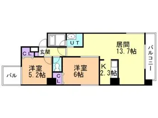 フレックス円山【7階】の間取り