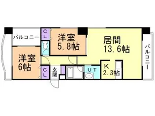 フレックス円山【301号室】の間取り