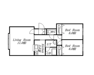 コンフォートKS【0202号室】の間取り