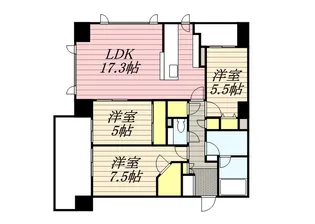 コンフォリア札幌植物園【13階】の間取り