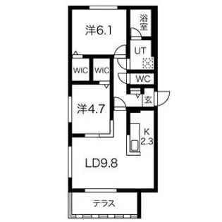 ブランシャール幌西【1階】の間取り