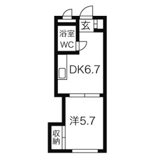 パークサイドヴィレッジ【203号室】の間取り