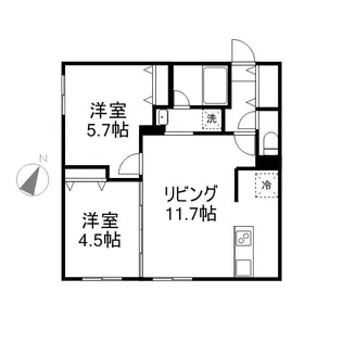 Luxe Maruyama(ラグゼマルヤマ)【4階】の間取り