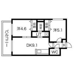 プロヴィデンス北円山【3階】の間取り