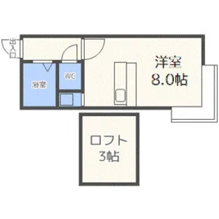 グランプリ水車町【202号室】の間取り