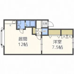コーポアサイ【202号室】の間取り