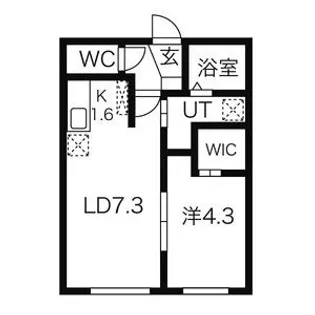 T147【4階】の間取り